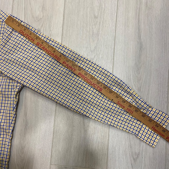 Polo by Ralph Lauren Blue & Yellow Plaid Button Down Classic Fit Mens Large - Picture 6 of 8